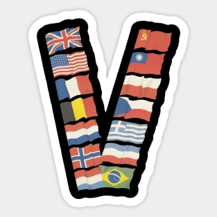 WWII Allies Flags Sticker